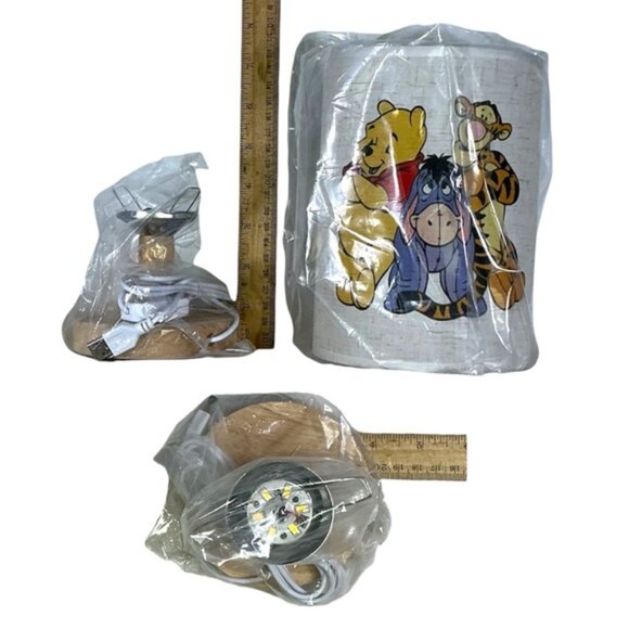 Winnie the Pooh Tigger Piglet Eeyore Character Lamp USB Fabric Shade USB Powered - Picture 5 of 16